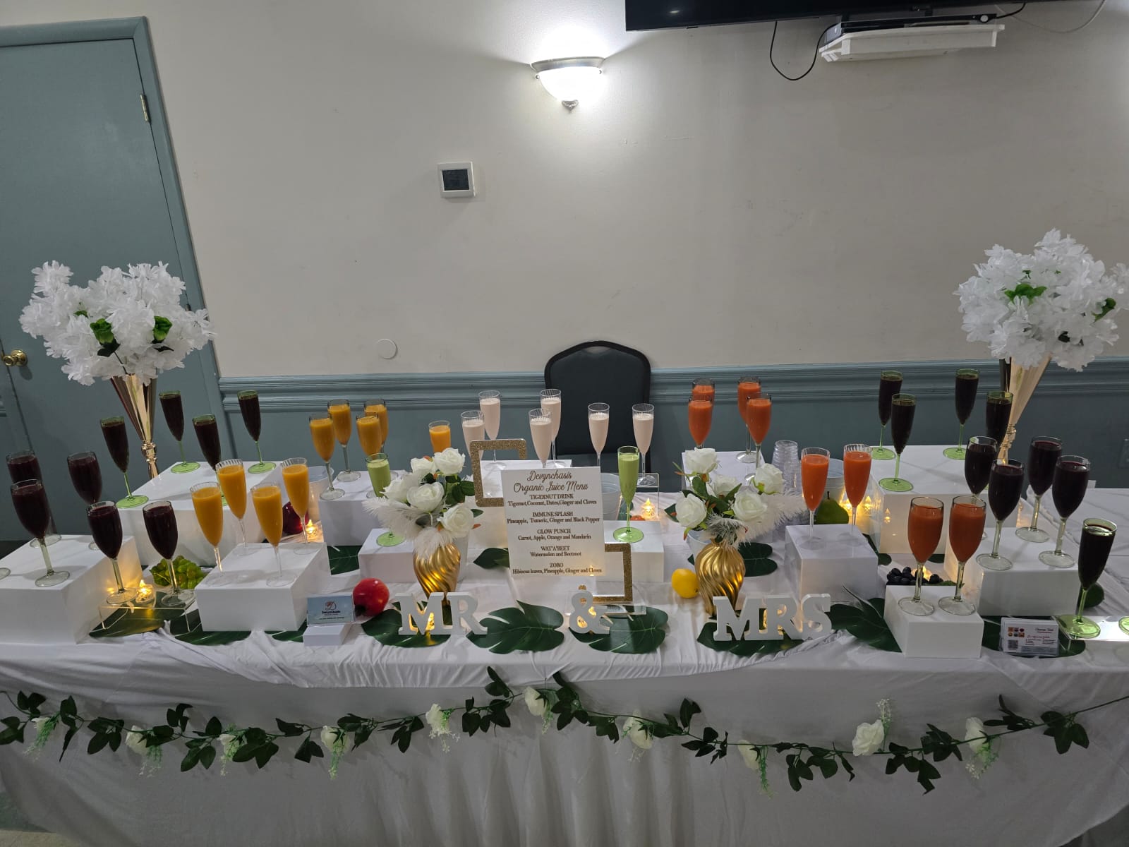 DevynChasis wedding wellness drink display